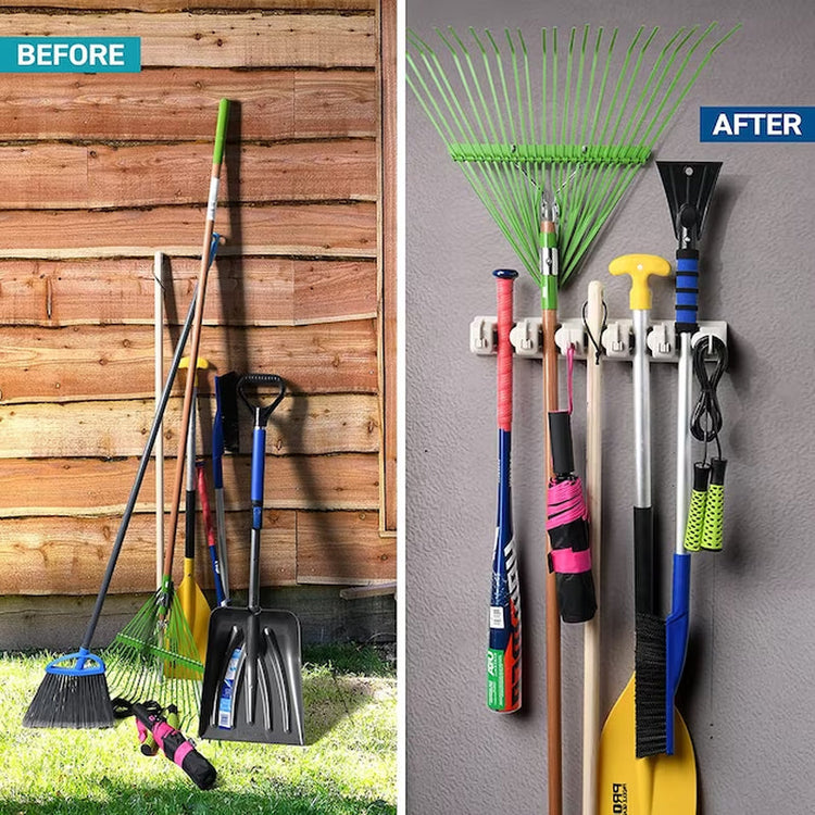1 -Tier Cabinet-Mount Gray Plastic Mop