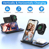 3 in 1 Wireless Charger, 18 w Fast Charging Station for Iphone and Androids,
Comes in black as shown in image 