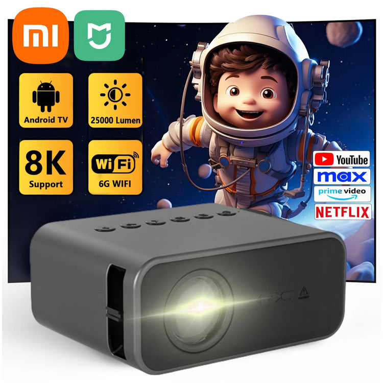 Xiaomi Mini Projector Portable Home Projector 8K HD Projector Indoor Entertainment Bedroom Game Theater Children&