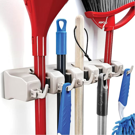1 -Tier Cabinet-Mount Gray Plastic Mop