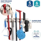 1 -Tier Cabinet-Mount Gray Plastic Mop