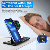 3 in 1 Wireless Charger, 18 w Fast Charging Station for Iphone and Androids,
Comes in black as shown in image 