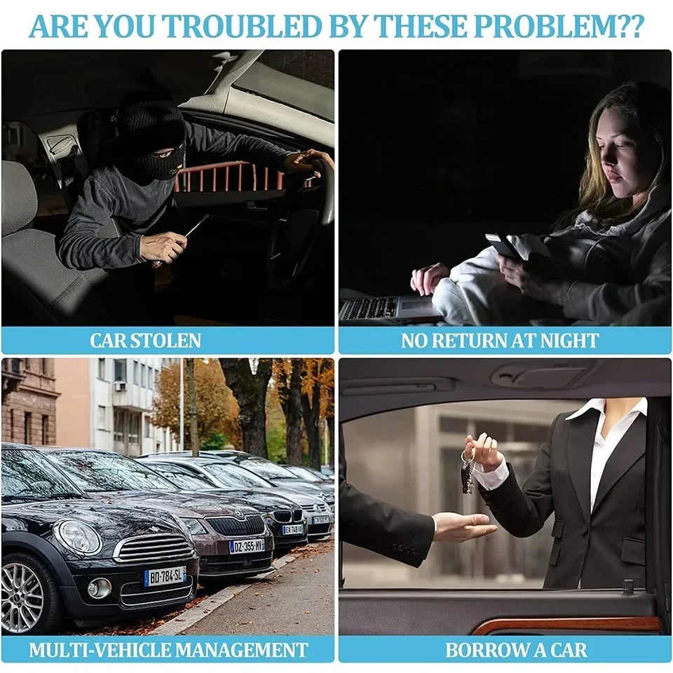 Micro magnetic GPS tracker preventing vehicle theft with real-time tracking for cars and motorcycles.