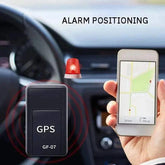 Universal Tracking Device GF-07 mini GPS car tracker with real-time alarm positioning displayed on smartphone map